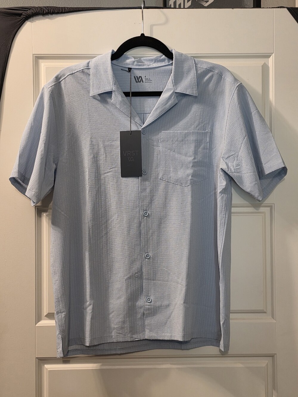Mens VRST Performance Resort Shirt Faded Blue Size S